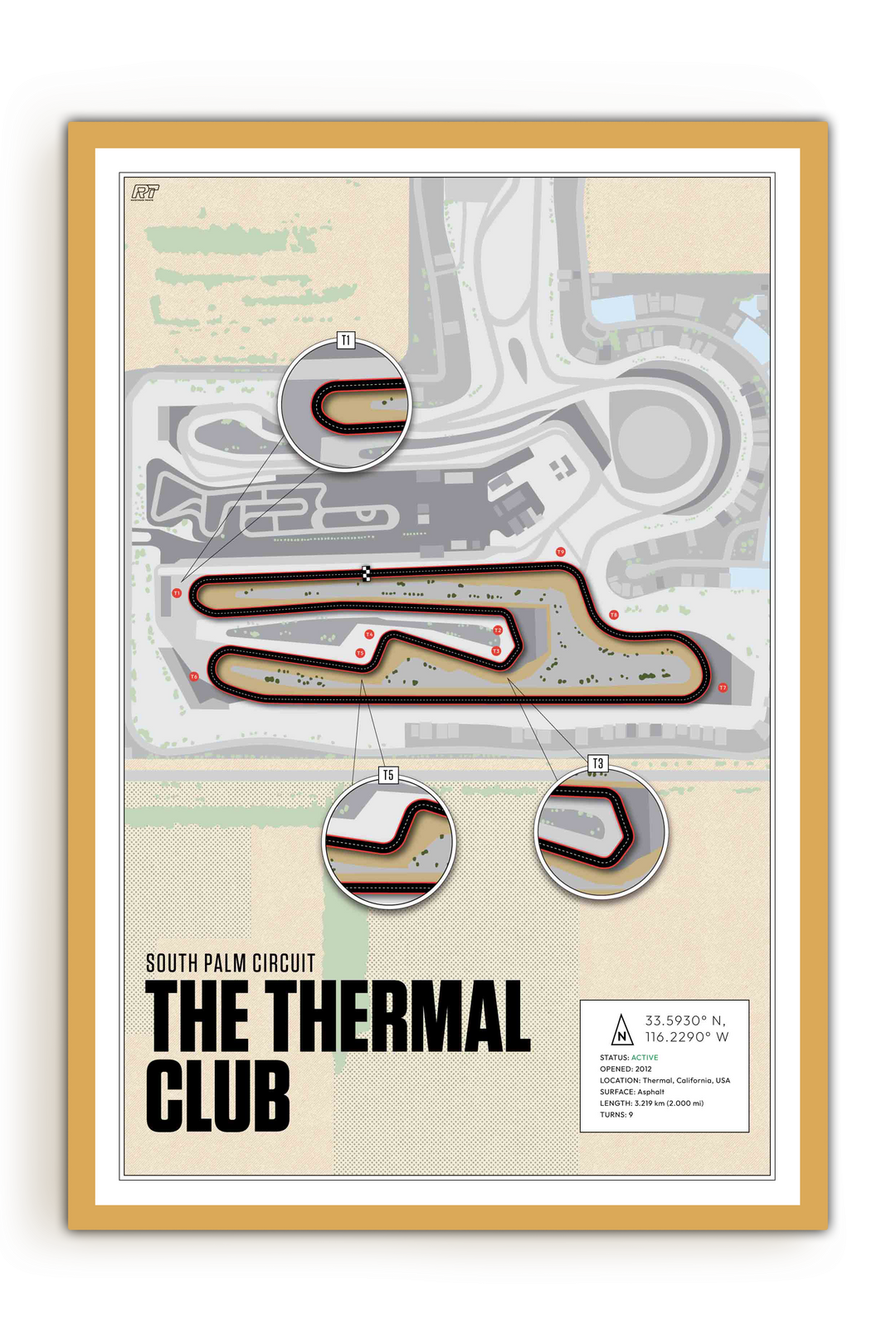 The Thermal Club – South Palm Circuit, USA - Training Racetrack Artwork