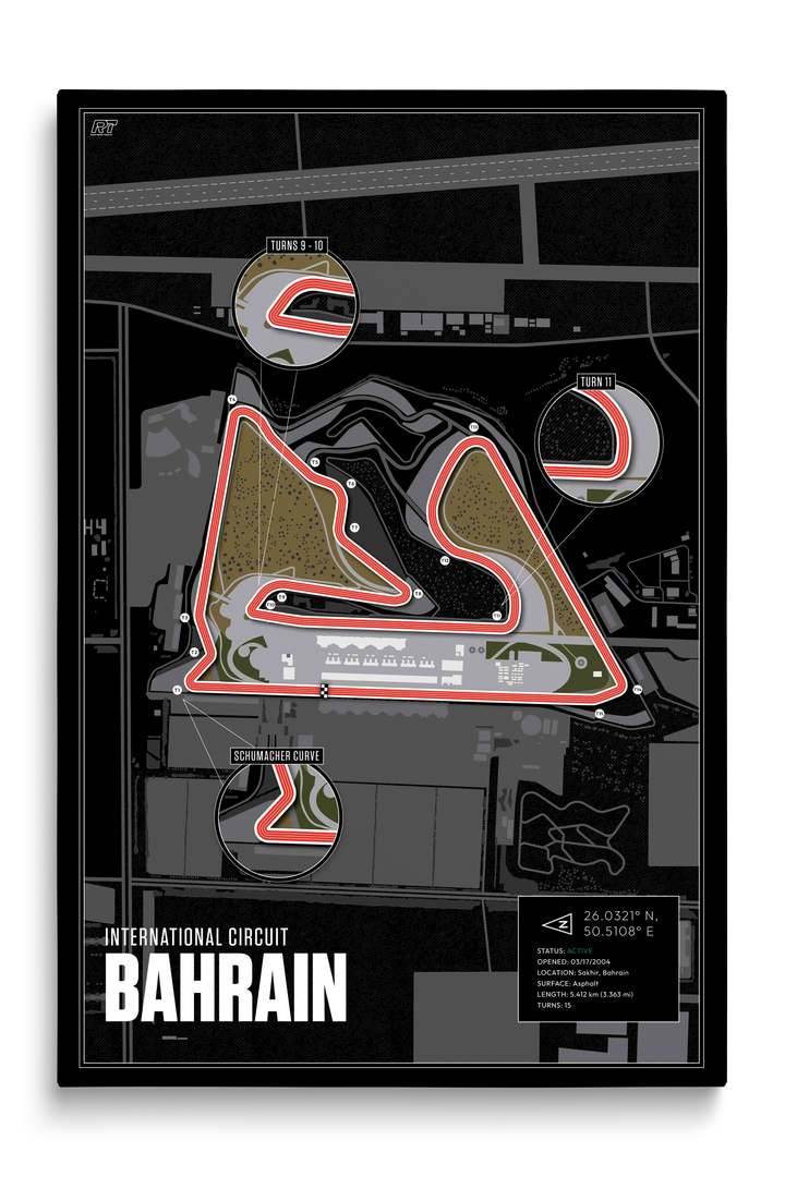 Bahrain International Circuit, Sakhir - Grand Prix Racetrack Artwork