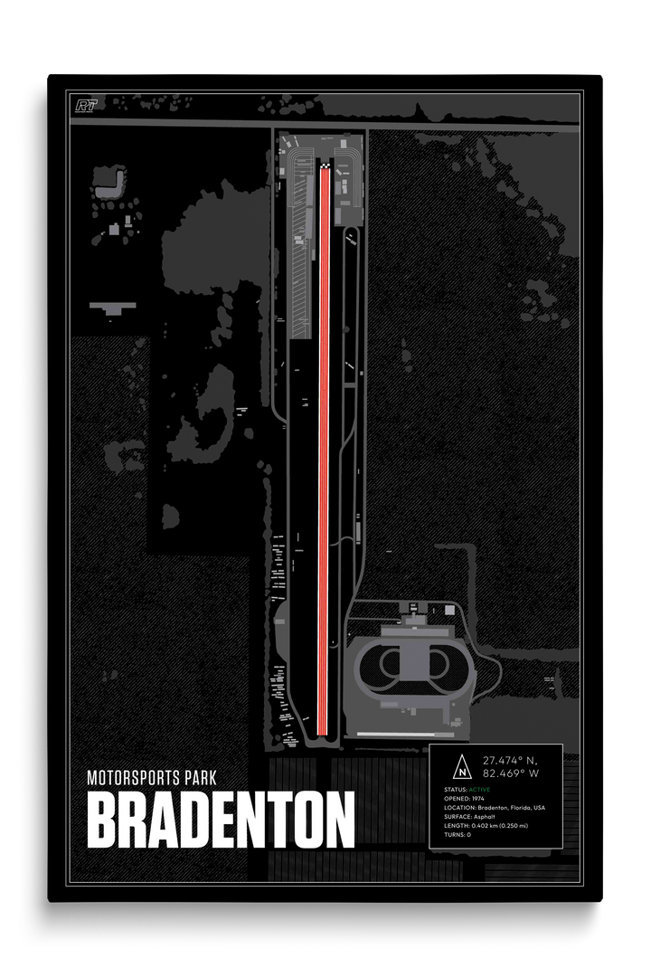 Bradenton Motorsports Park, USA - Drag Strip Racetrack Artwork