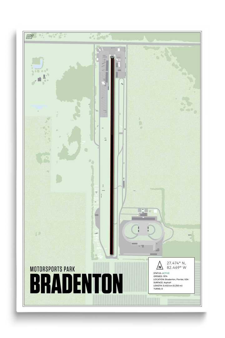 Bradenton Motorsports Park, USA - Drag Strip Racetrack Artwork