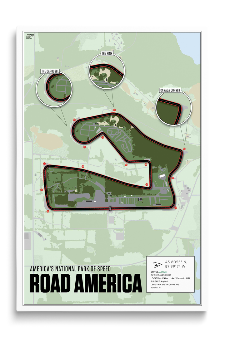 Road America, USA - Endurance Racetrack Artwork