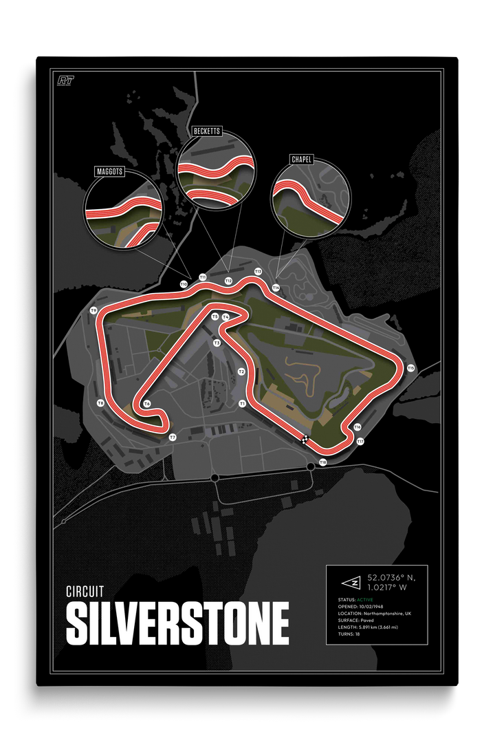 Silverstone Circuit, United Kingdom - F1 Racetrack Artwork