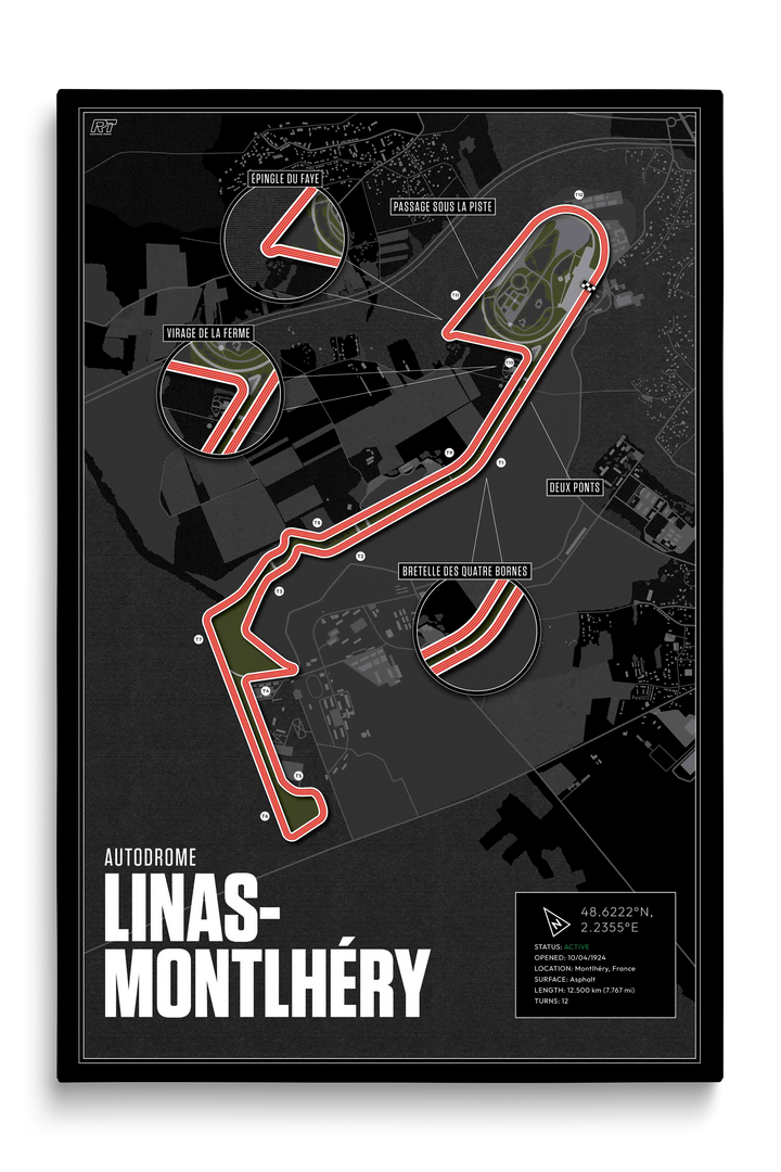 Autodrome de Linas-Montlhéry, France - Historic Racetrack Artwork