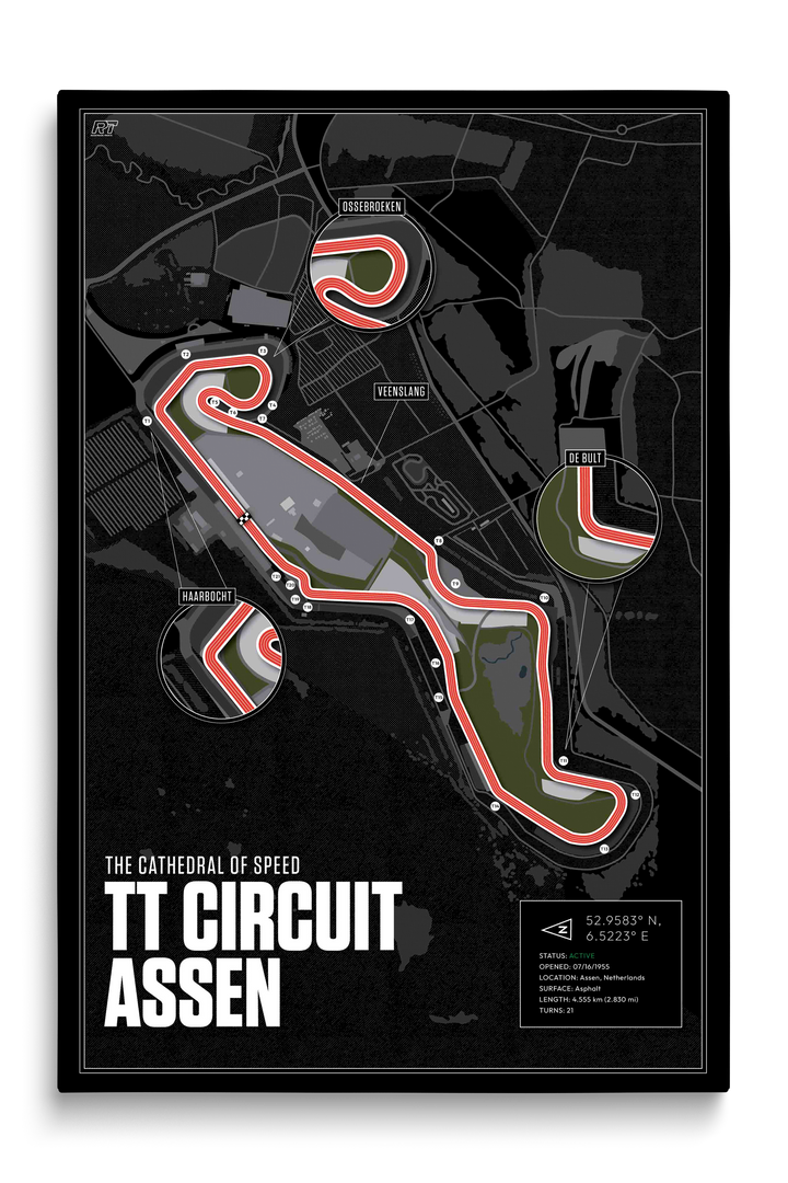 TT Circuit Assen, Netherlands - MotoGP Racetrack Artwork