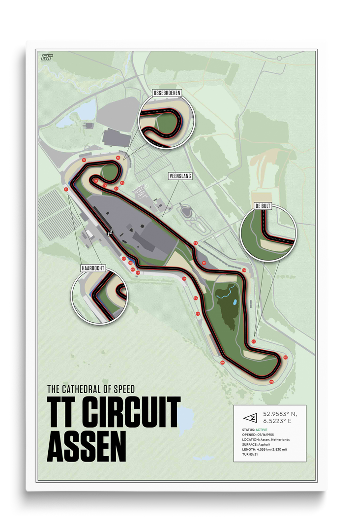 TT Circuit Assen, Netherlands - MotoGP Racetrack Artwork