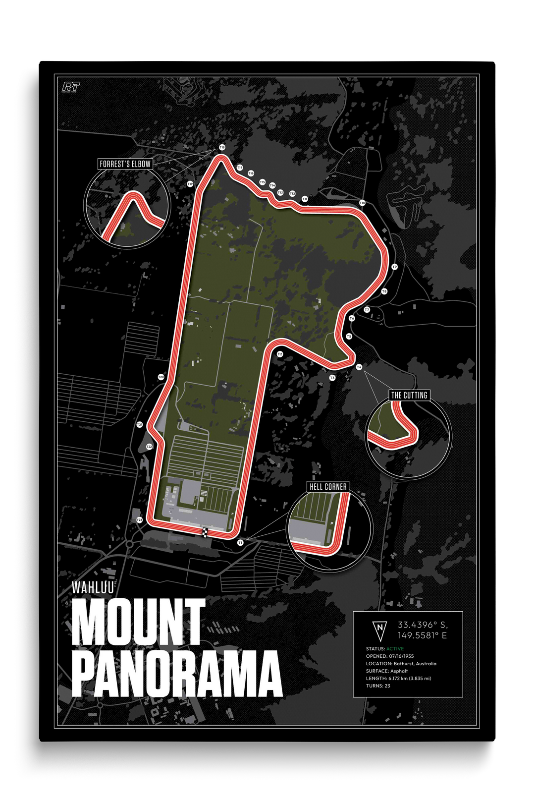 Watkins Glen, New York - Stock Car Racetrack Artwork