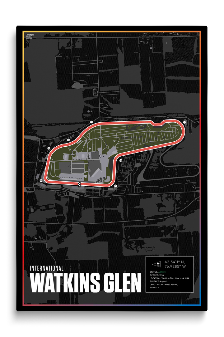 Watkins Glen, New York - Nascar Racetrack Artwork