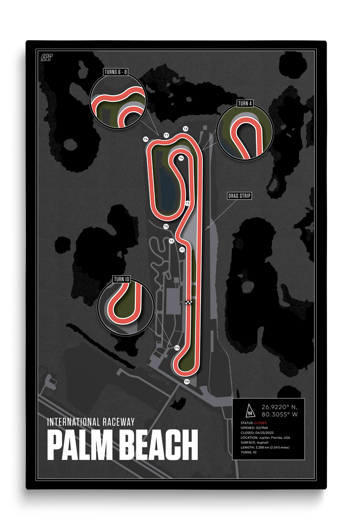 Palm Beach International Raceway, USA - Drag Strip Racetrack Artwork