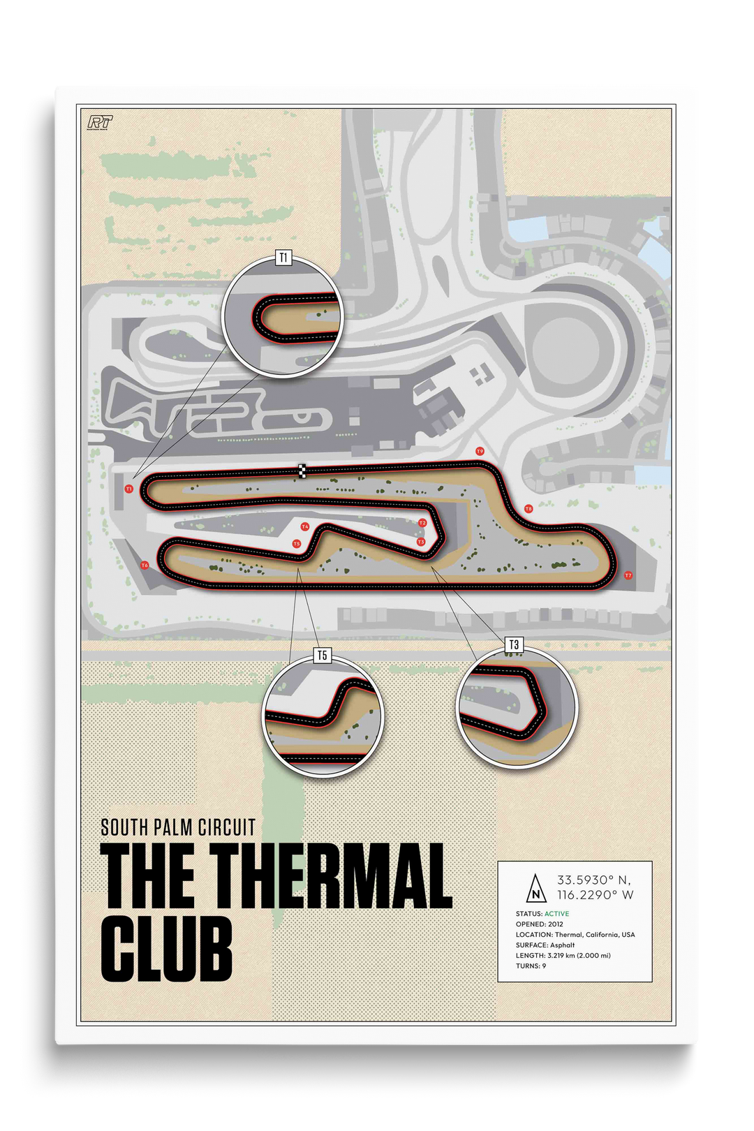 The Thermal Club – South Palm Circuit, USA - Training Racetrack Artwork