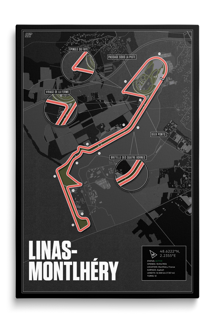 Autodrome de Linas-Montlhéry, France - Historic Racetrack Artwork