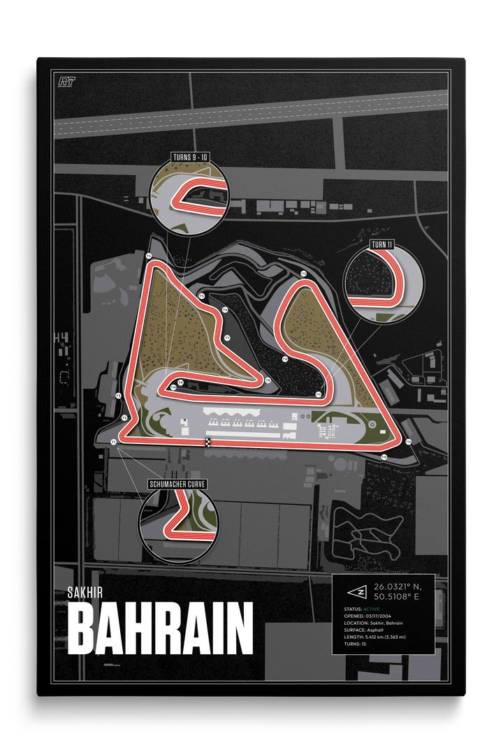 Bahrain International Circuit, Sakhir - Grand Prix Racetrack Artwork