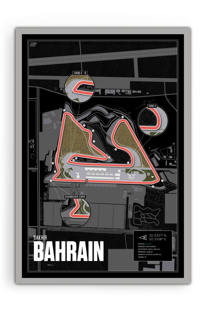 Bahrain International Circuit, Sakhir - Grand Prix Racetrack Artwork