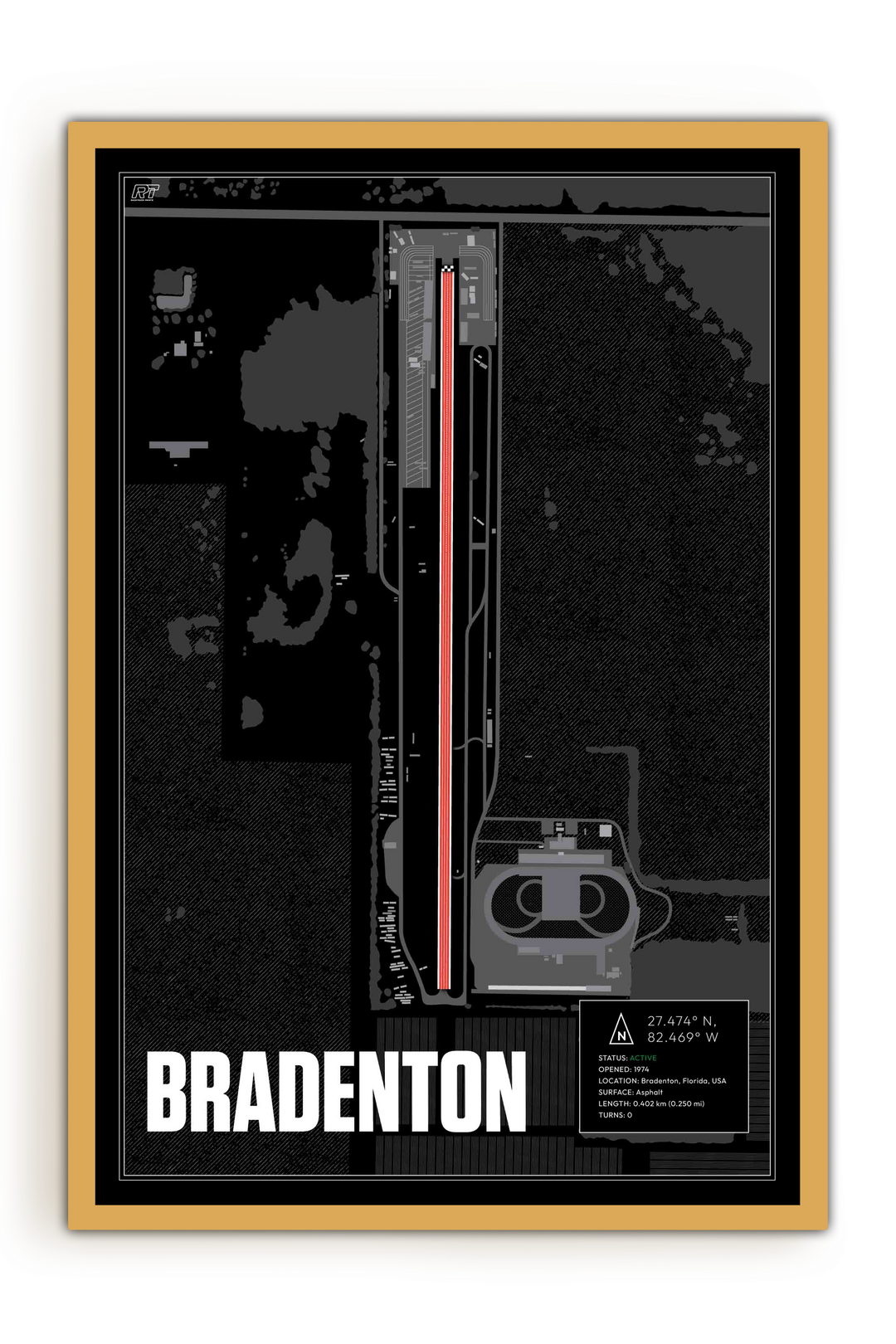 Bradenton Motorsports Park, USA - Drag Strip Racetrack Artwork