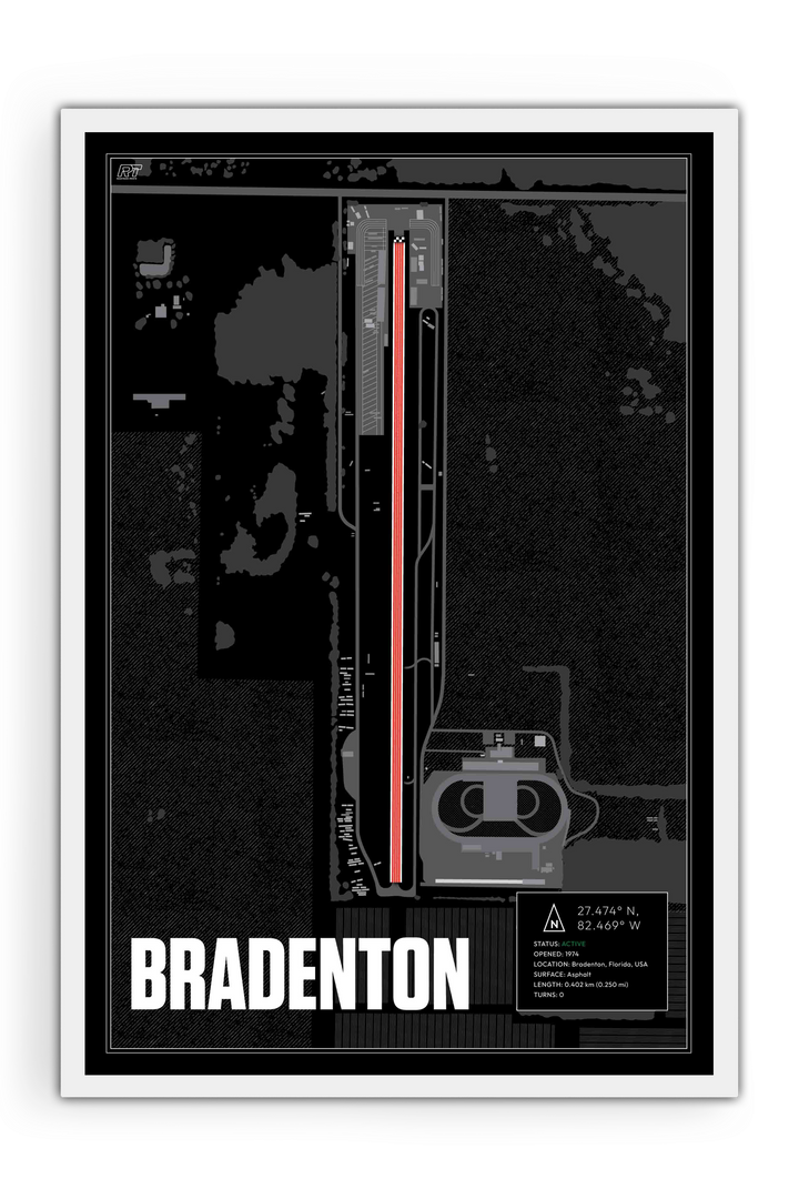 Bradenton Motorsports Park, USA - Drag Strip Racetrack Artwork
