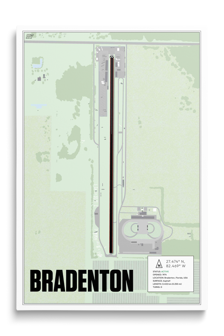 Bradenton Motorsports Park, USA - Drag Strip Racetrack Artwork