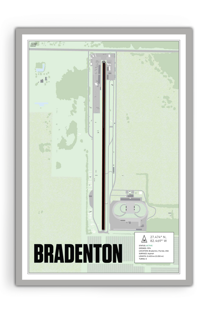 Bradenton Motorsports Park, USA - Drag Strip Racetrack Artwork