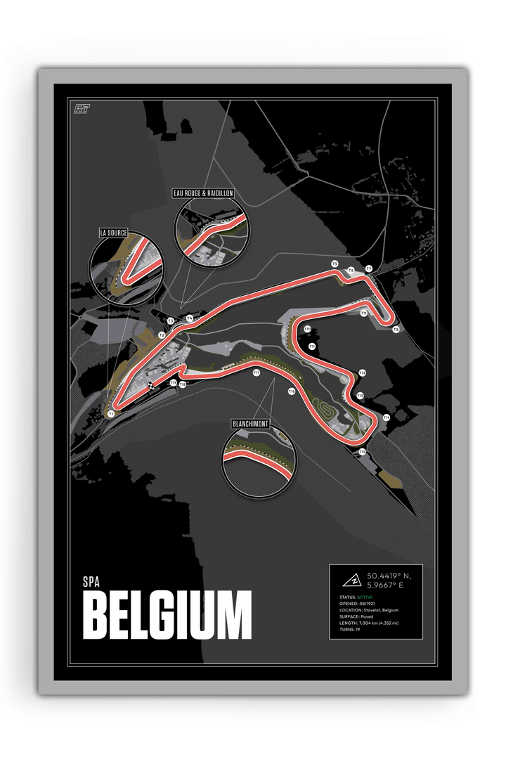 Spa-Francorchamps, Belgium - Endurance Racetrack Artwork