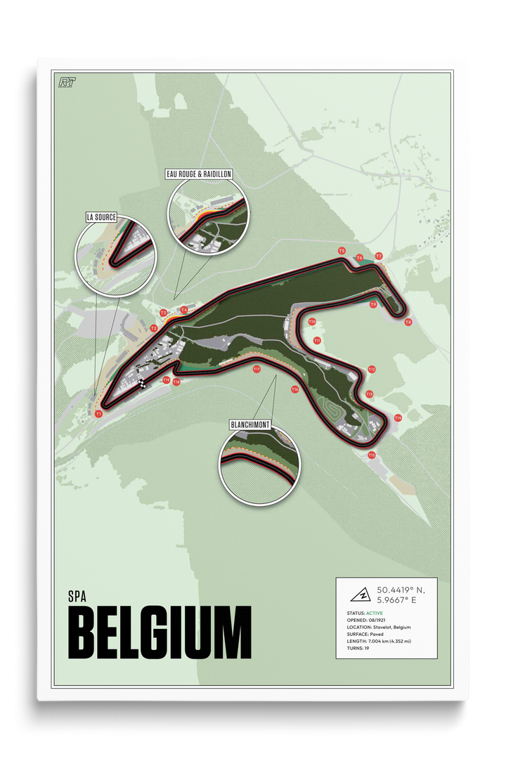 Spa-Francorchamps, Belgium - Endurance Racetrack Artwork