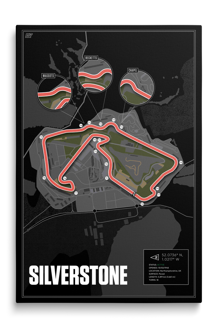 Silverstone Circuit, United Kingdom - Grand Prix Racetrack Artwork