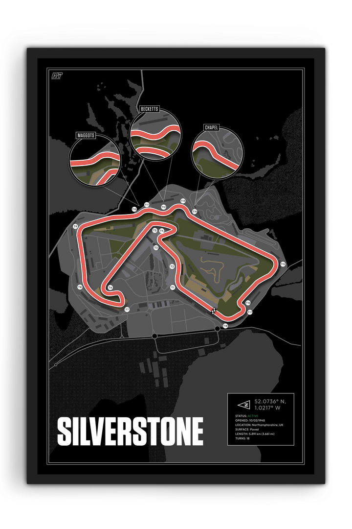Silverstone Circuit, United Kingdom - Grand Prix Racetrack Artwork