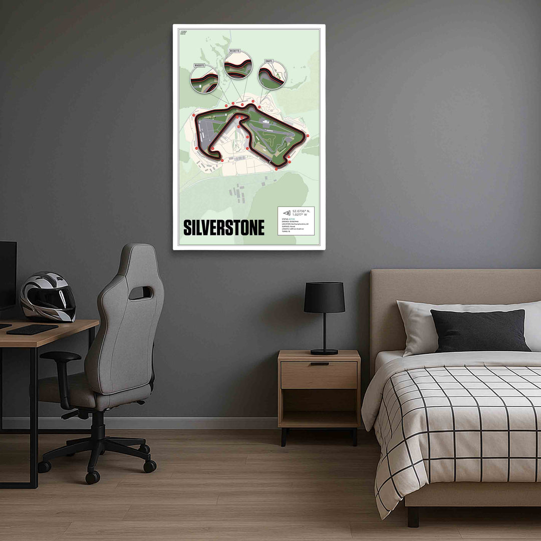 Silverstone Circuit, United Kingdom - Grand Prix Racetrack Artwork