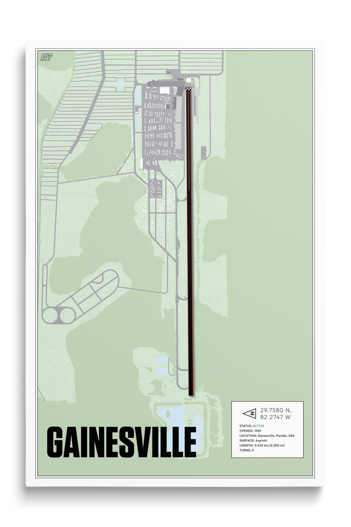 Gainesville Raceway, USA - Drag Strip Racetrack Artwork