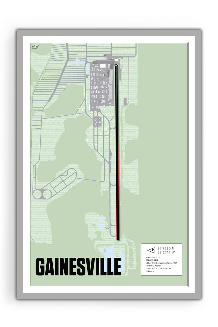 Gainesville Raceway, USA - Drag Strip Racetrack Artwork