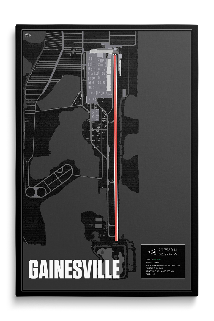 Gainesville Raceway, USA - Drag Strip Racetrack Artwork