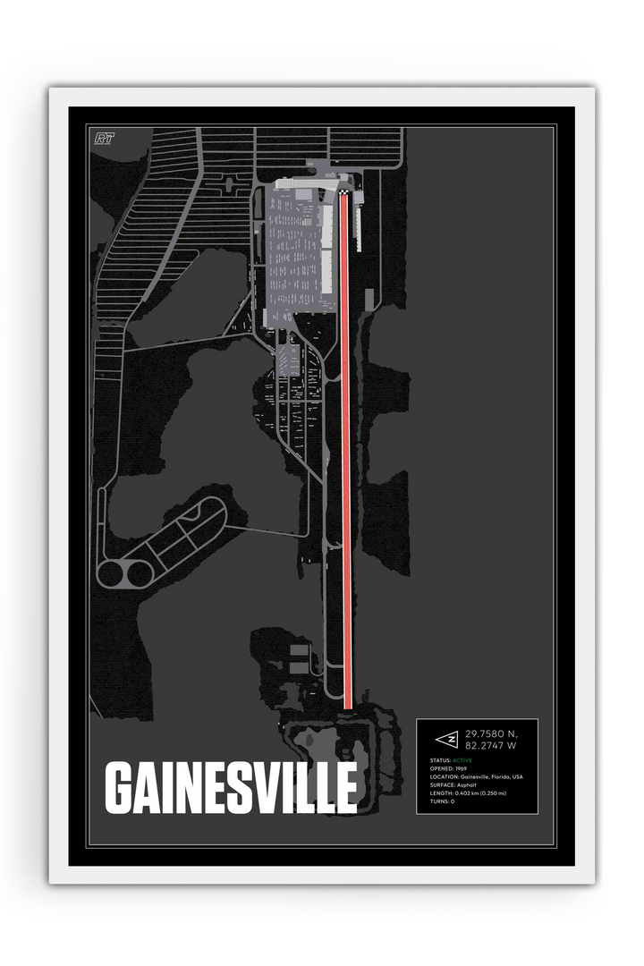 Gainesville Raceway, USA - Drag Strip Racetrack Artwork