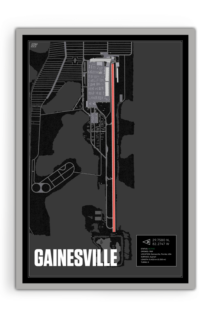 Gainesville Raceway, USA - Drag Strip Racetrack Artwork