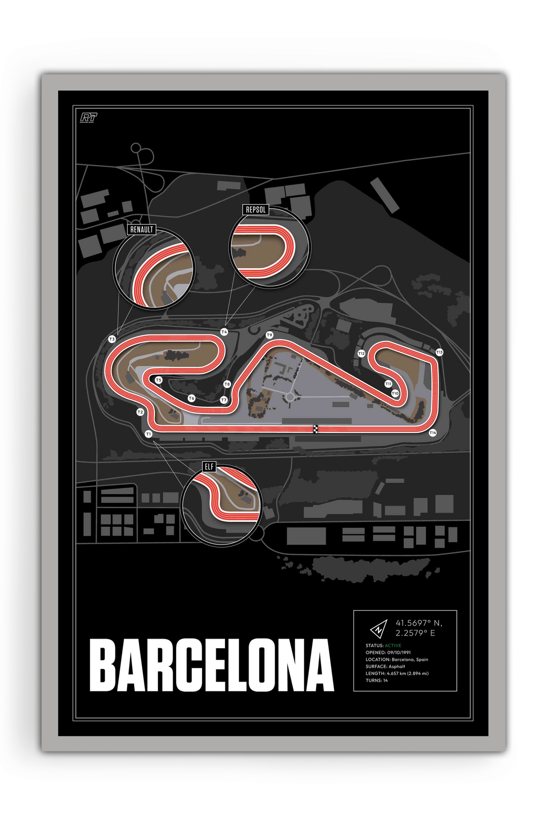 Circuit de Barcelona-Catalunya, Spain - Endurance Racetrack Artwork