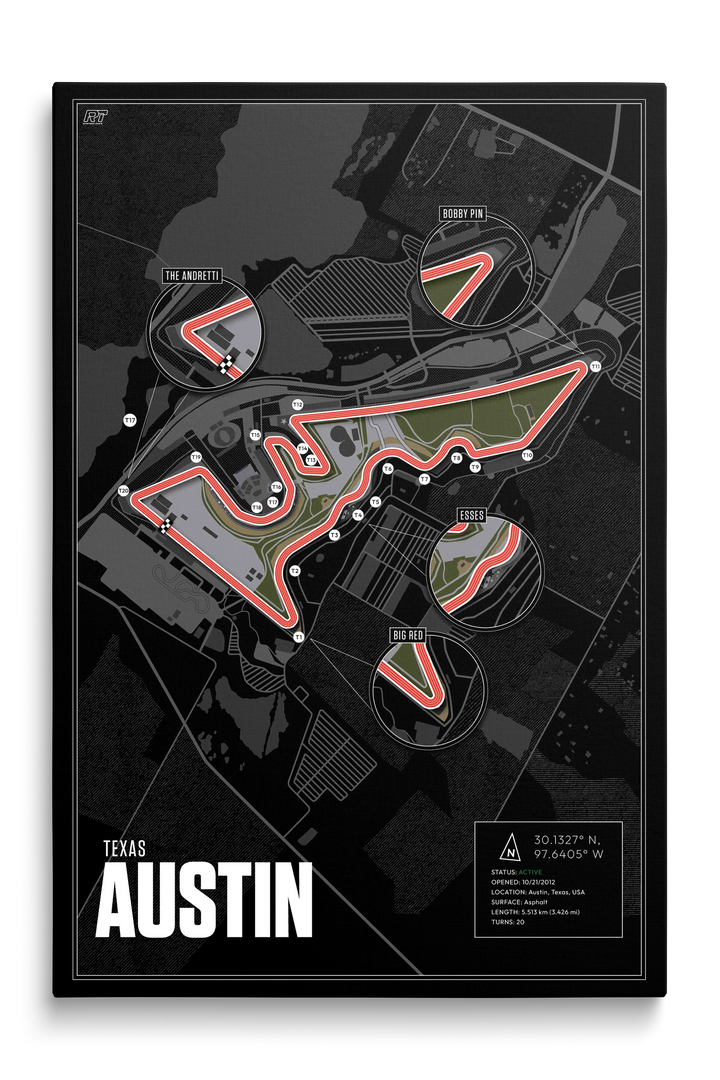 Circuit of the Americas, USA - Grand Prix Racetrack Artwork