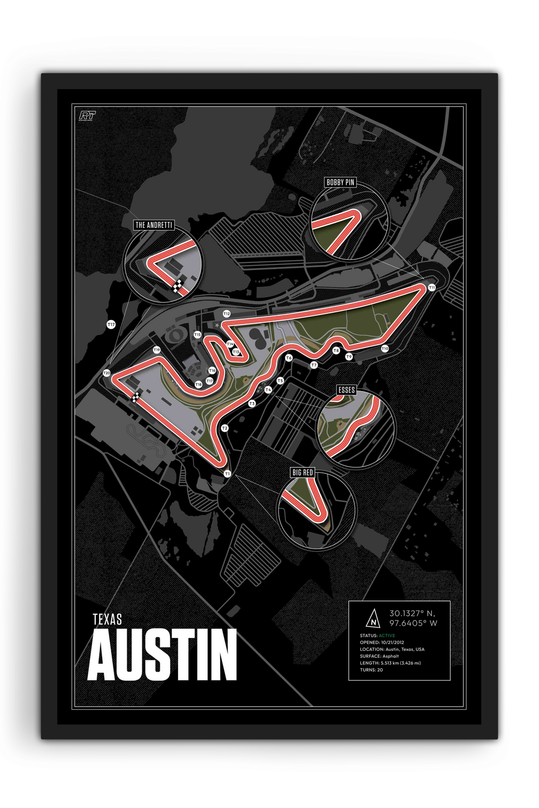 Circuit of the Americas, USA - Grand Prix Racetrack Artwork