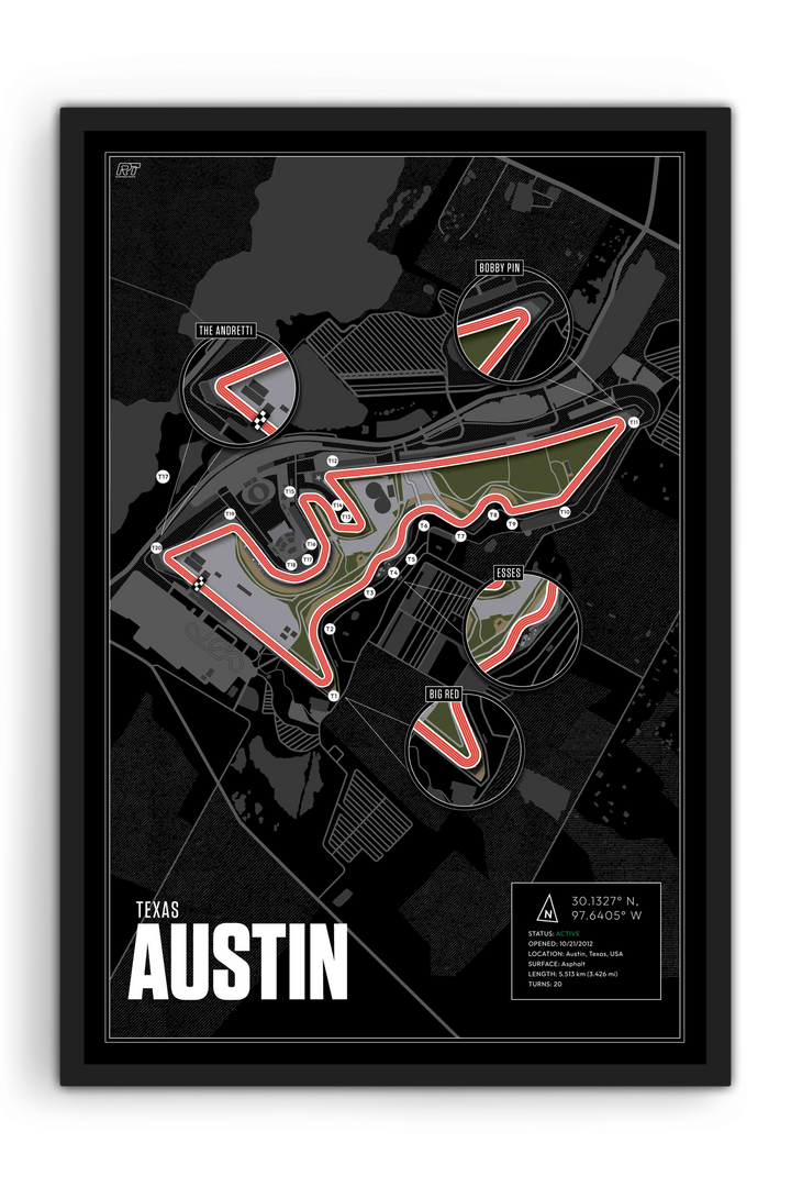 Circuit of the Americas, USA - Grand Prix Racetrack Artwork