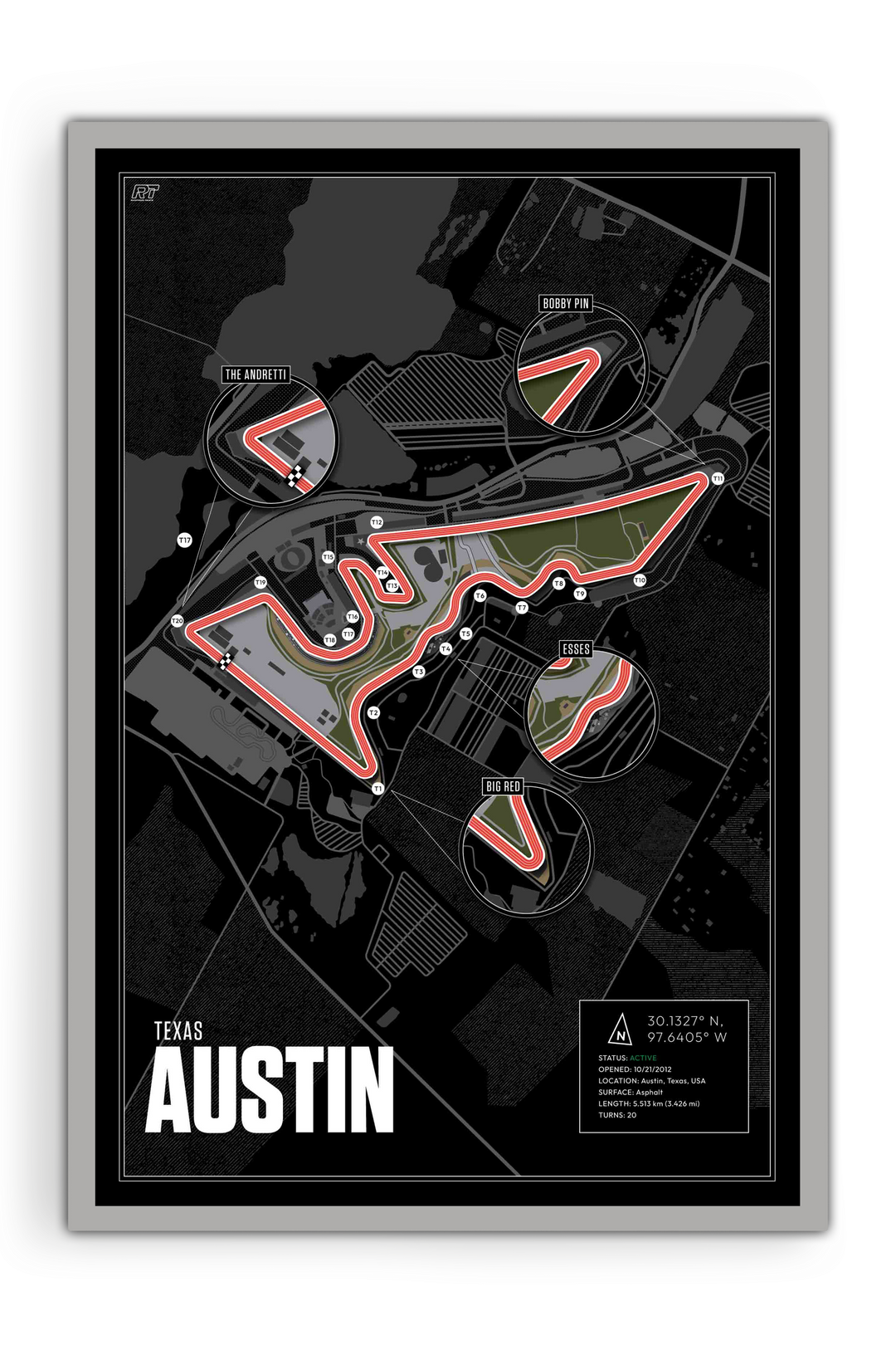 Circuit of the Americas, USA - Grand Prix Racetrack Artwork