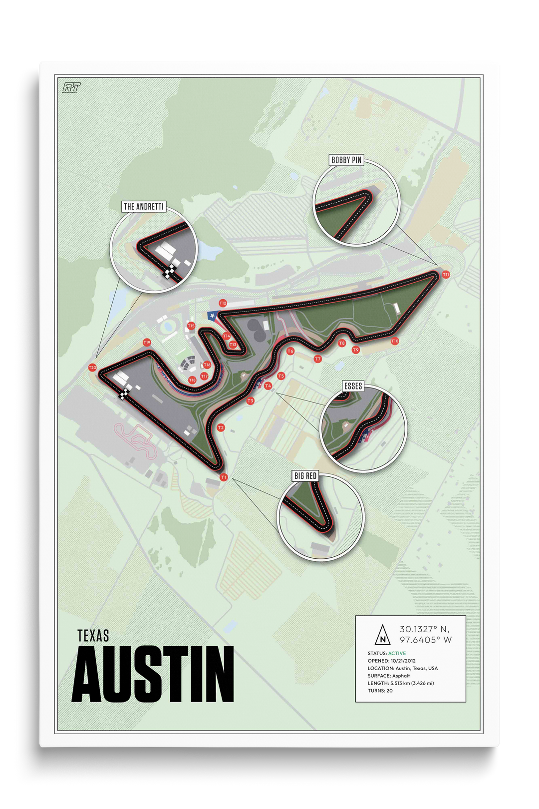 Circuit of the Americas, USA - Grand Prix Racetrack Artwork