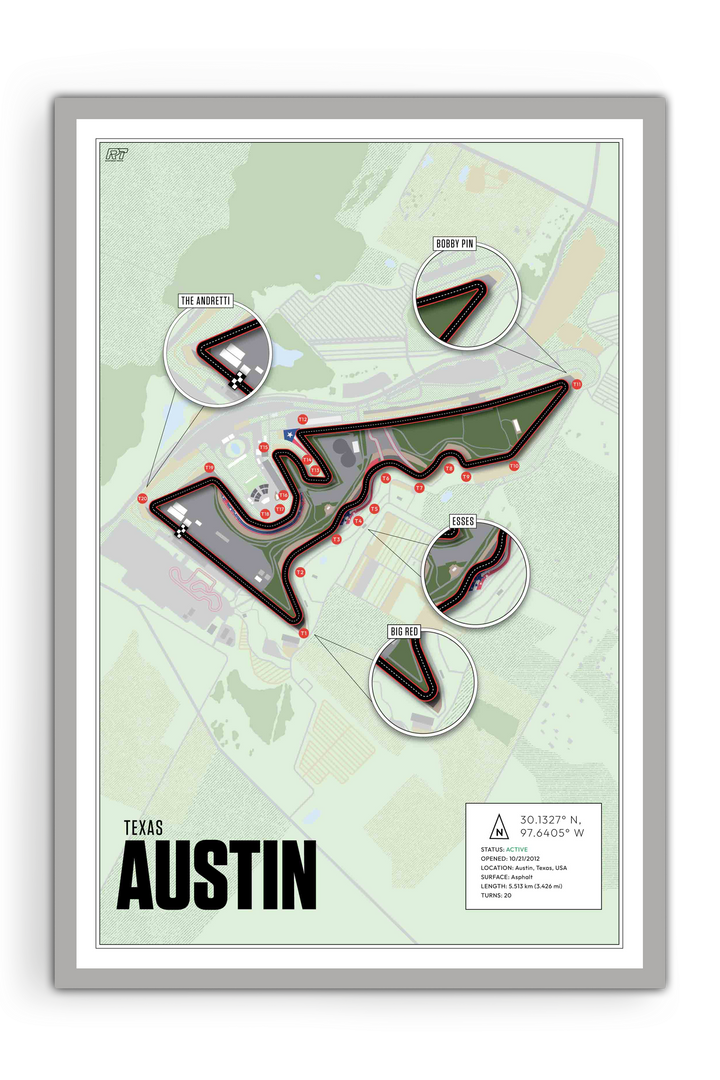 Circuit of the Americas, USA - Grand Prix Racetrack Artwork