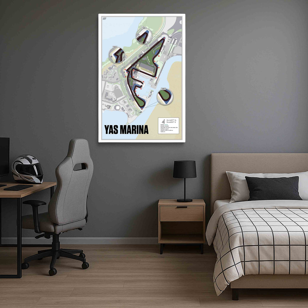 Yas Marina Circuit, United Arab Emirates - Grand Prix Racetrack Artwork