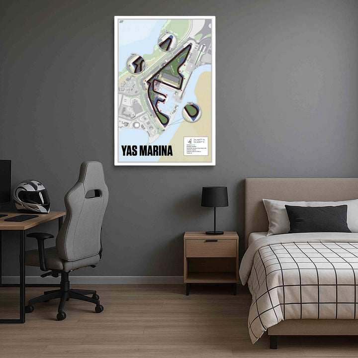 Yas Marina Circuit, United Arab Emirates - Grand Prix Racetrack Artwork