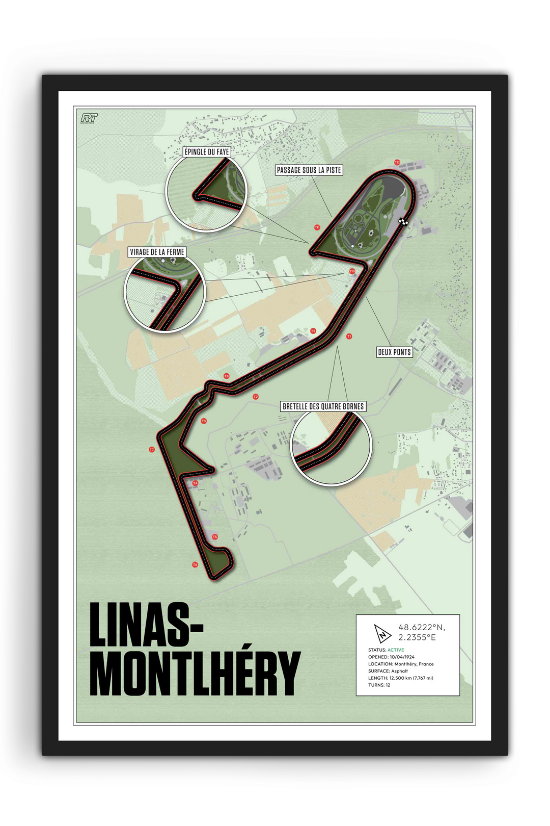 Autodrome de Linas-Montlhéry, France - Historic Racetrack Artwork