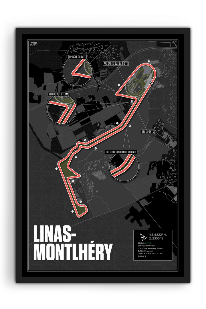 Autodrome de Linas-Montlhéry, France - Historic Racetrack Artwork