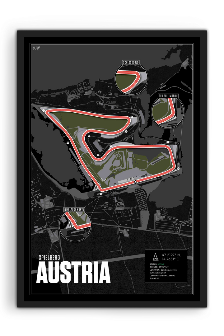 Red Bull Ring Circuit, Austria - Grand Prix Racetrack Artwork