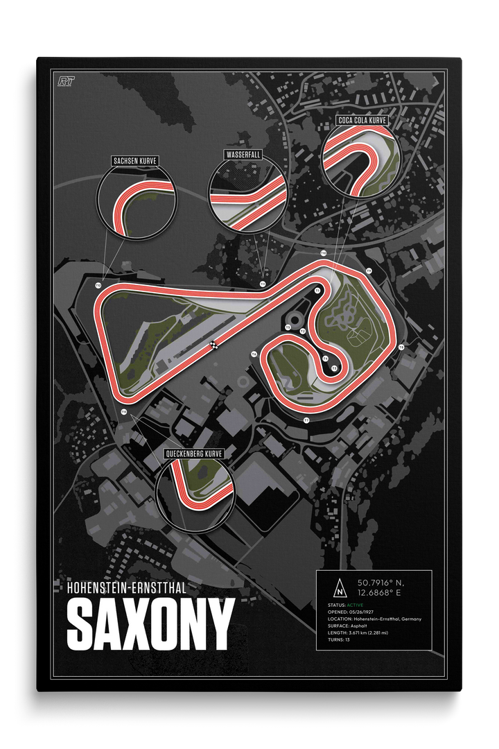 Sachsenring, Germany - Motorcycle Racetrack Artwork