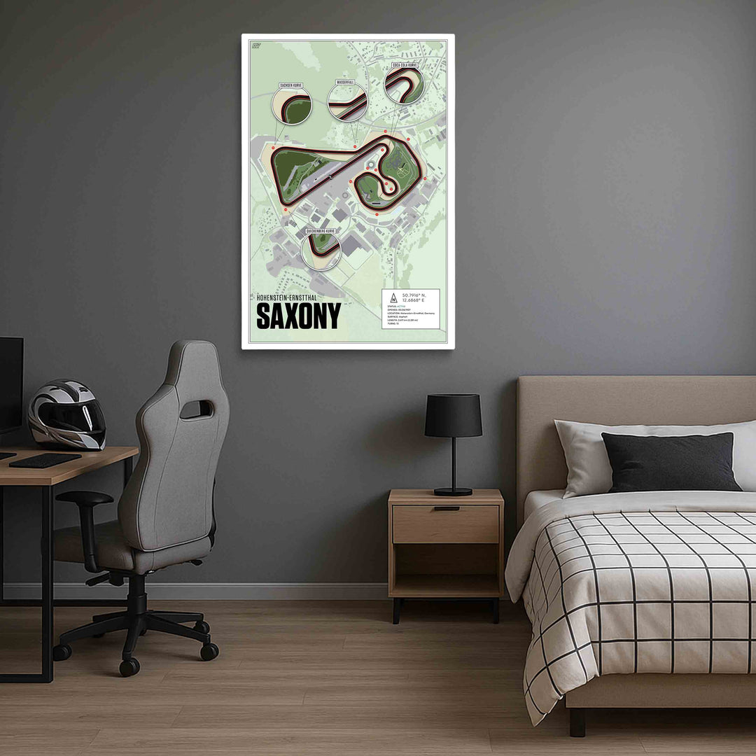 Sachsenring, Germany - Motorcycle Racetrack Artwork