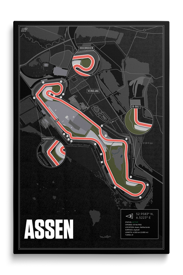 TT Circuit Assen, Netherlands - Motorcycle Racetrack Artwork