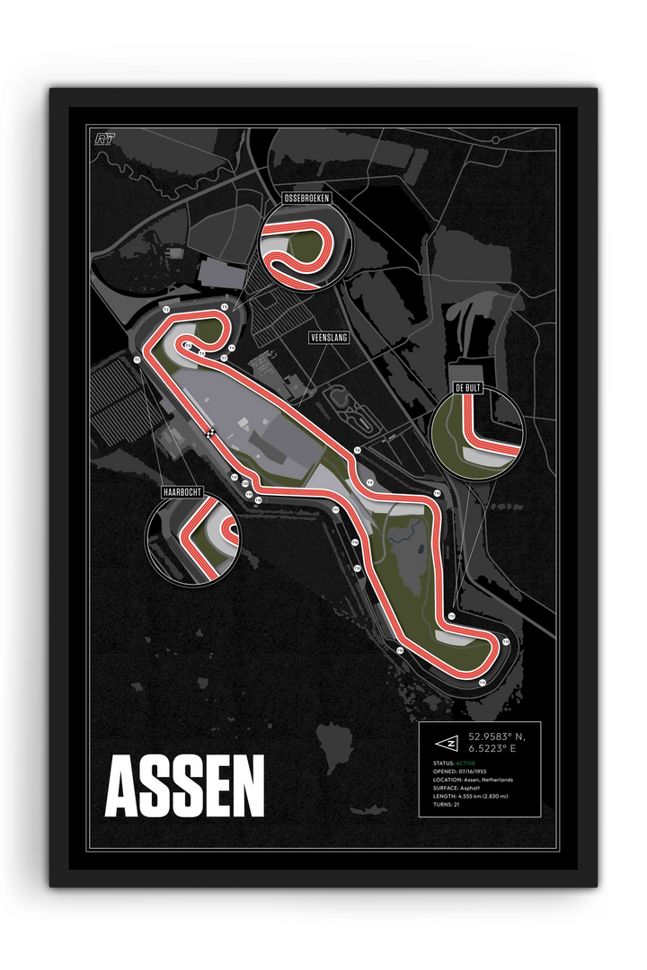 TT Circuit Assen, Netherlands - Motorcycle Racetrack Artwork