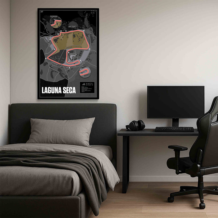Laguna Seca Raceway, USA - Motorcycle Racetrack Artwork