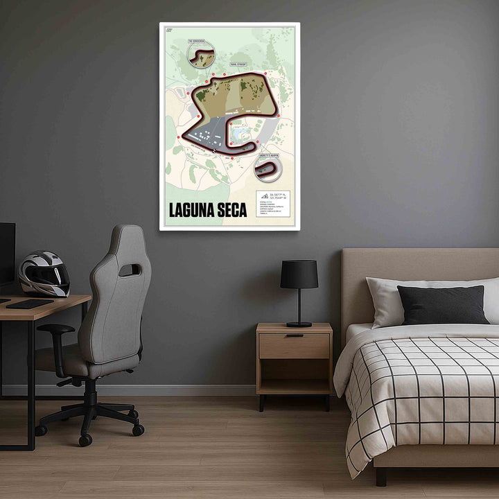 Laguna Seca Raceway, USA - Motorcycle Racetrack Artwork