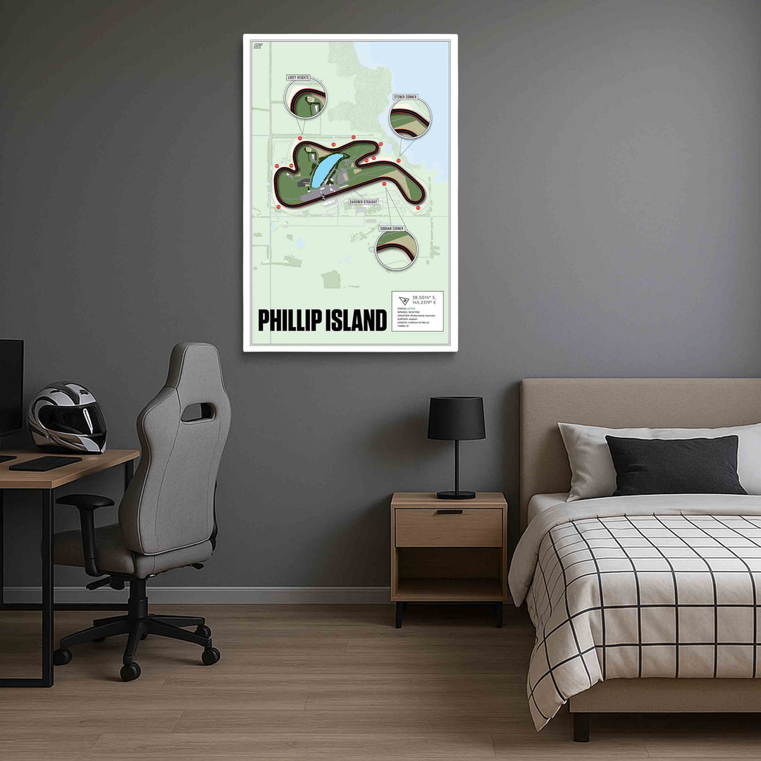 Phillip Island, Australia - Motorcycle Racetrack Artwork