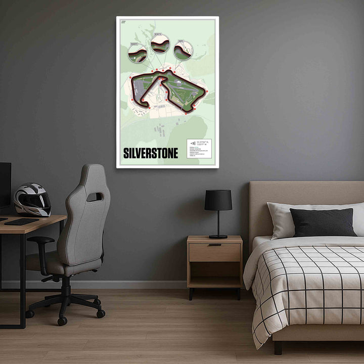 Silverstone Circuit, United Kingdom - Motorcycle Racetrack Artwork